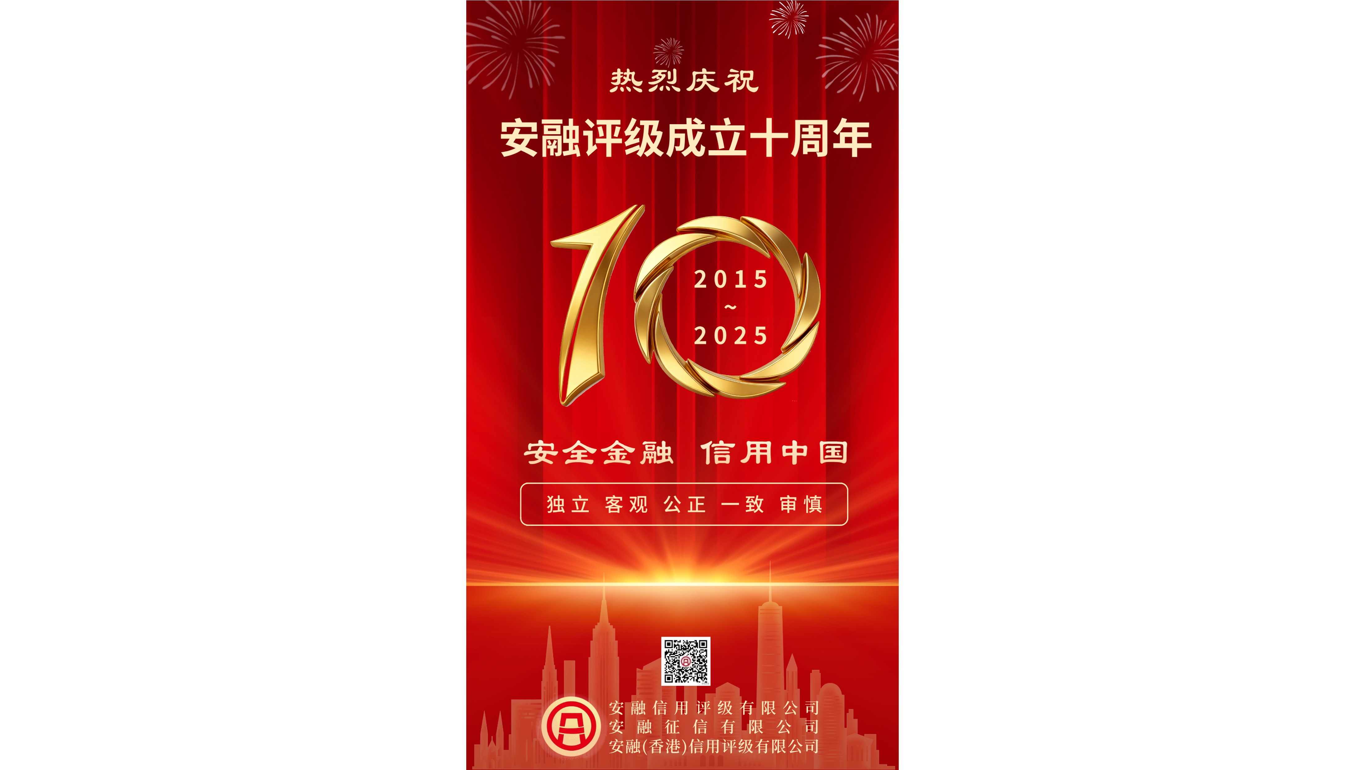 热烈庆祝安融评级成立十周年