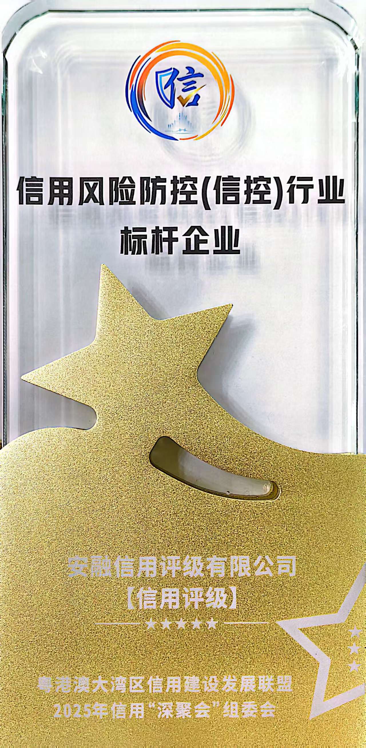 20251129-深聚会“信用风险防控(信控)行业标杆企业”奖杯.jpg 20251129-深聚会“信用风险防控(信控)行业标杆企业”奖杯.jpg